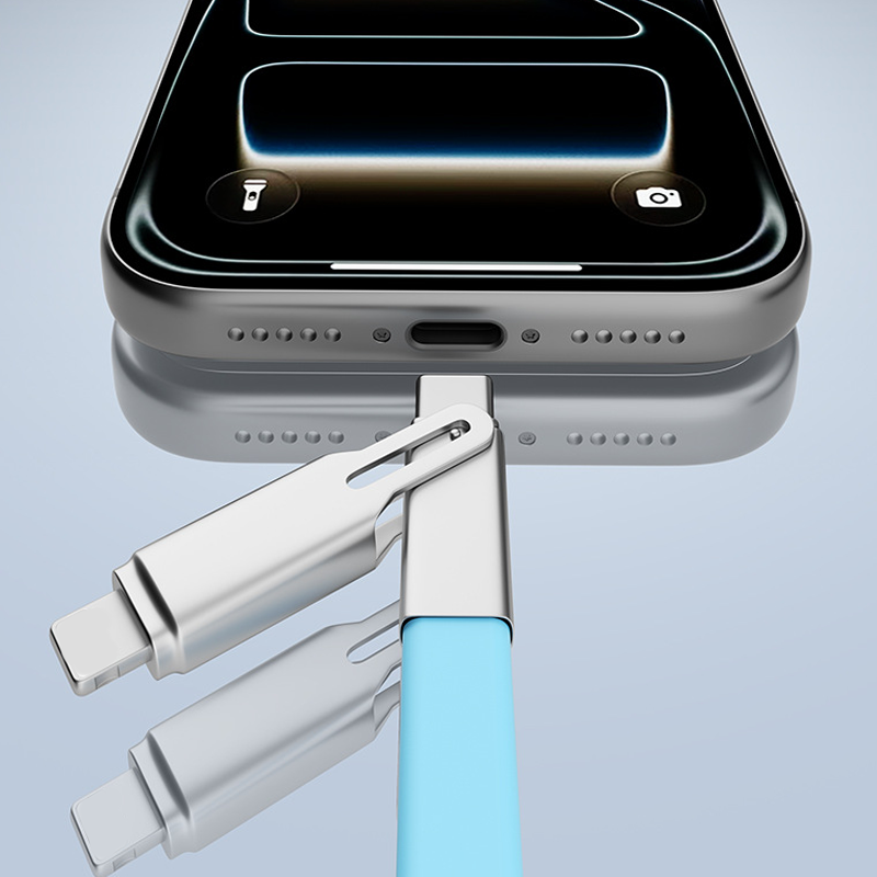 2-i-1 snabbladdningskabel i flytande silikon – 240W USB-C