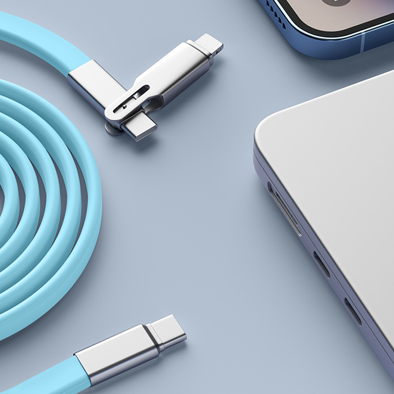 2-i-1 snabbladdningskabel i flytande silikon – 240W USB-C
