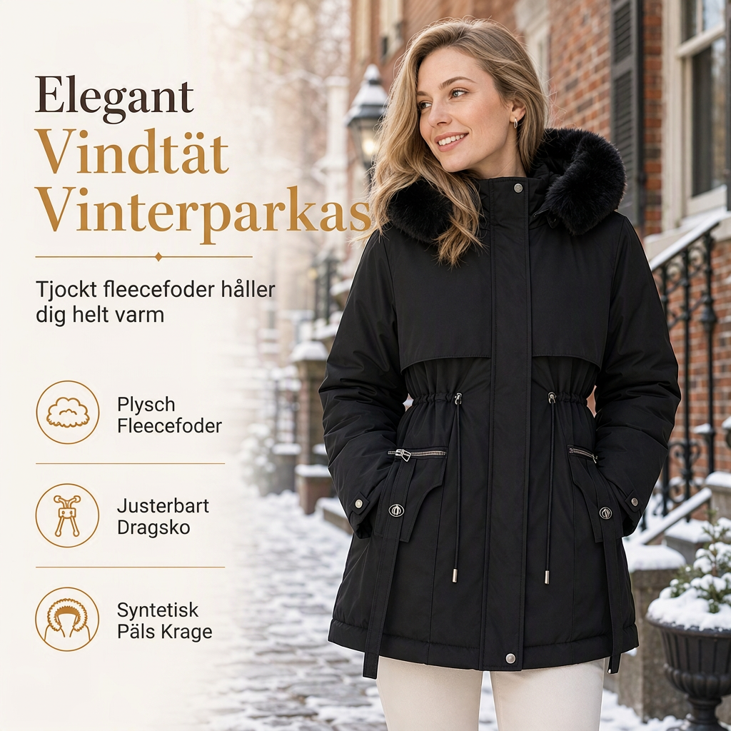 🔥 Fri frakt ✈️ Varm damparka med fuskpäls – Elegant, bekväm och perfekt för vintern 🧥