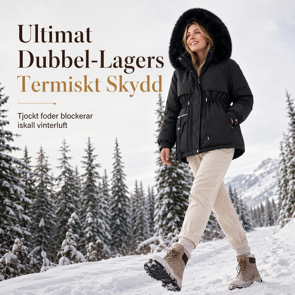 🔥 Fri frakt ✈️ Varm damparka med fuskpäls – Elegant, bekväm och perfekt för vintern 🧥