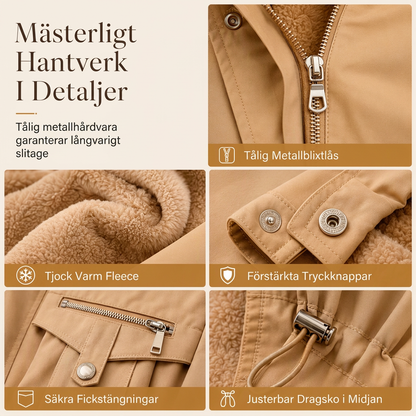 🔥 Fri frakt ✈️ Varm damparka med fuskpäls – Elegant, bekväm och perfekt för vintern 🧥