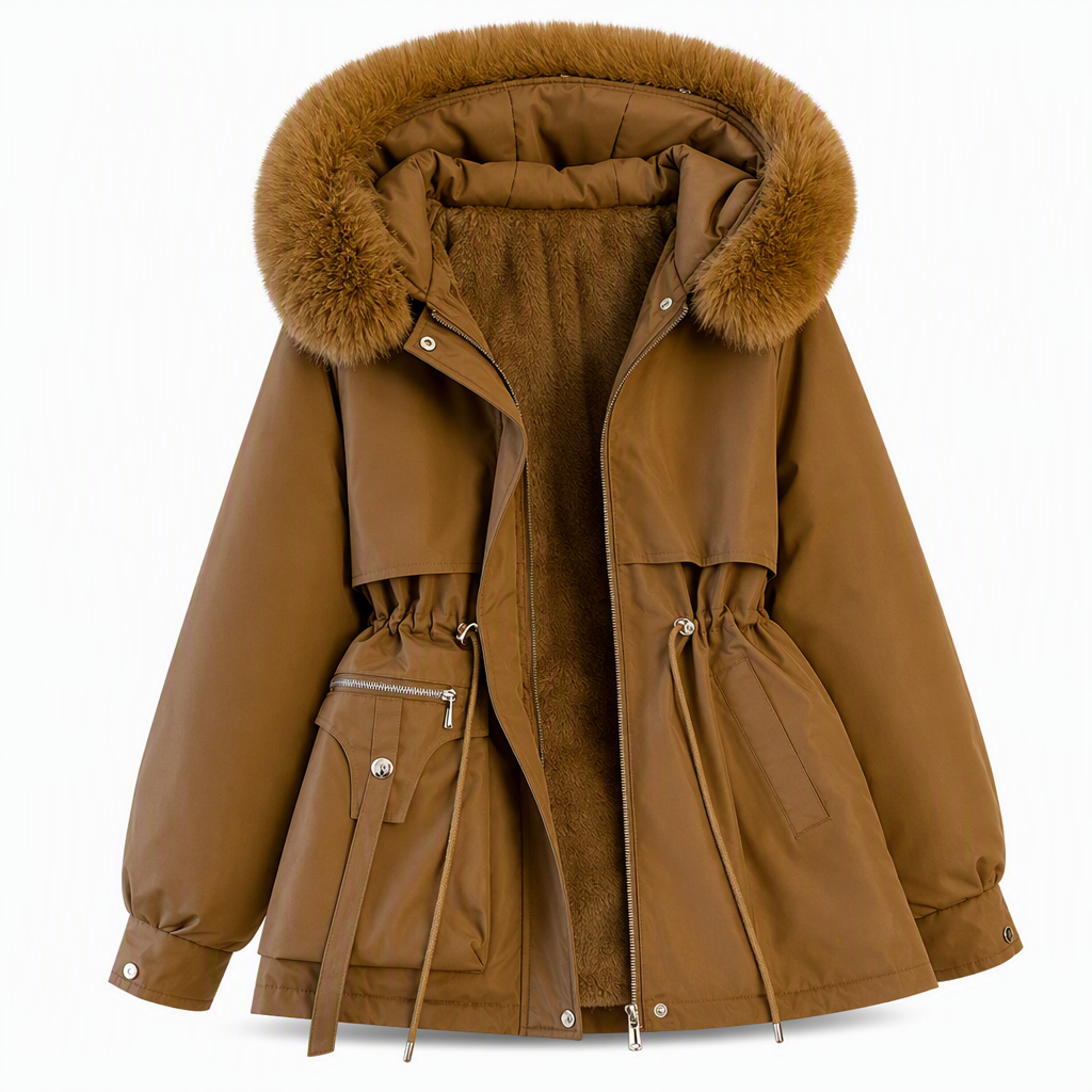 🔥 Fri frakt ✈️ Varm damparka med fuskpäls – Elegant, bekväm och perfekt för vintern 🧥
