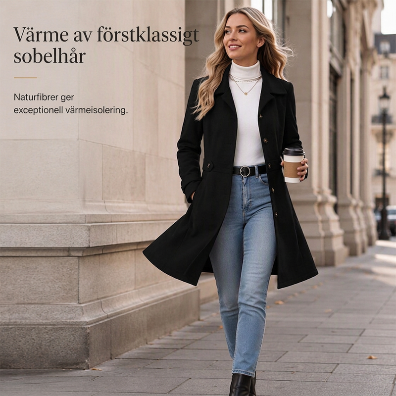 ✨ Tidlös Urban Elegans | Värmande Ullblandad Kappa Med Smickrande Siluett