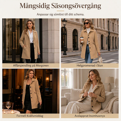 ✨ Tidlös Urban Elegans | Värmande Ullblandad Kappa Med Smickrande Siluett