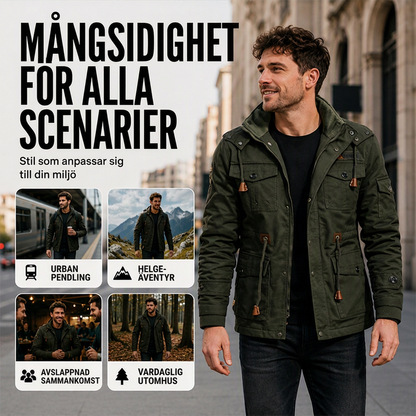 🍂Höstens bästsäljare|Höstens & vinterns funktionella herrjacka – Varm, vindskyddad och slitstark