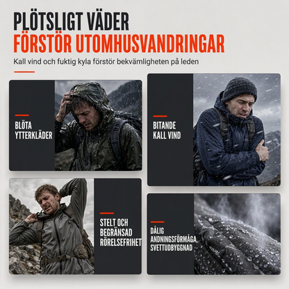 Herrars utomhusjacka med avtagbar huva