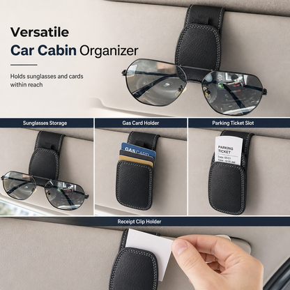 ⏳ 50 % rabatt under begränsad tid ⏰ Magnetisk solglasögonhållare till bilen med dubbel klämma och kortfäste🚗🕶️