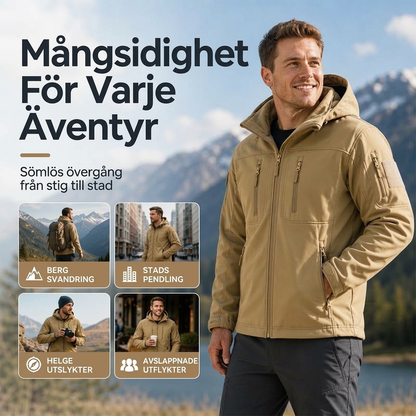 Värmande vindtät softshelljacka för herr