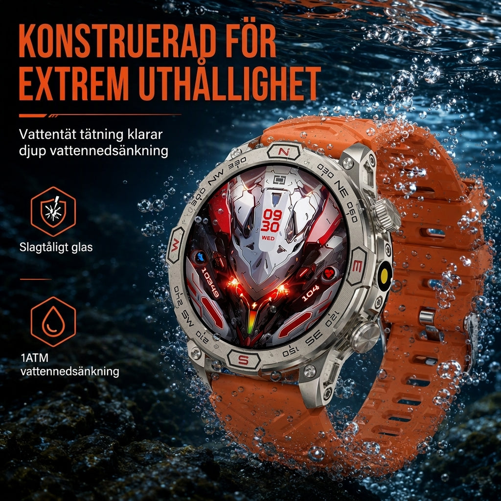 ⏳Tidsbegränsat erbjudande⏰Robust smartklocka med Bluetooth-samtal och hälsoövervakning