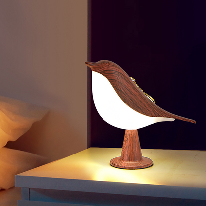 LED-bordslampa i fågeldesign med touchkontroll