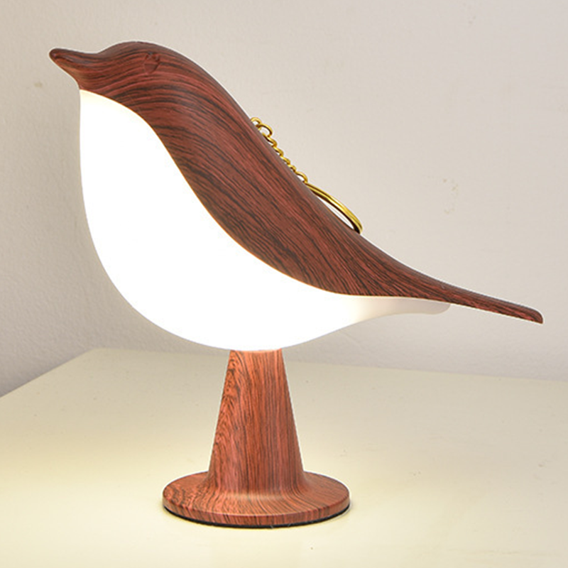 LED-bordslampa i fågeldesign med touchkontroll
