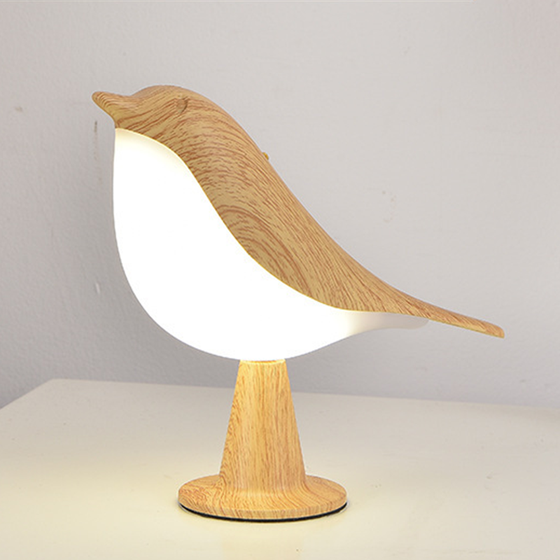 LED-bordslampa i fågeldesign med touchkontroll