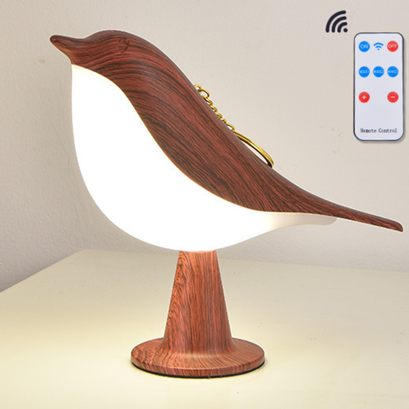 LED-bordslampa i fågeldesign med touchkontroll