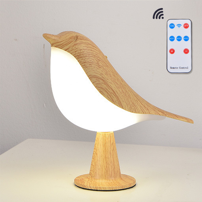 LED-bordslampa i fågeldesign med touchkontroll