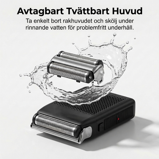 Kompakt elektrisk folierakapparat för män