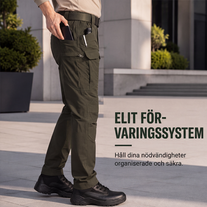 Fleecefodrade friluftsbyxor för herr med stretch och fickor