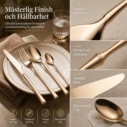 🍴 Bestickset i rostfritt stål – 24 delar